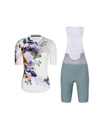 RIVANELLE джерсі з коротким рукавом і шорти - FLOWERY LADY - білі/зелений/багатоколірний